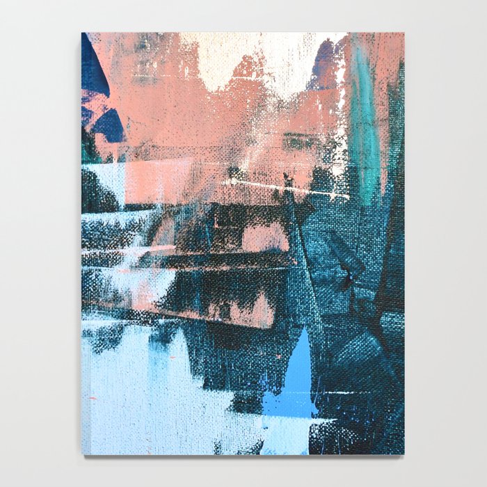 On the Dock: a pretty abstract design in blues and pinks by Alyssa Hamilton Art Notebook Gallery Image 4