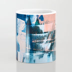 On the Dock: a pretty abstract design in blues and pinks by Alyssa Hamilton Art Coffee Mug Gallery Image 4