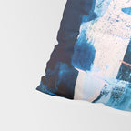 On the Dock: a pretty abstract design in blues and pinks by Alyssa Hamilton Art Pillow Sham Gallery Image 4