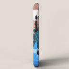 On the Dock: a pretty abstract design in blues and pinks by Alyssa Hamilton Art iPhone Case Gallery Image 2