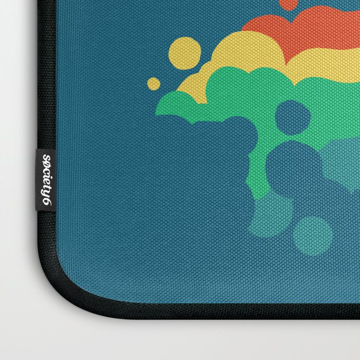 Fat Unicorn on Rainbow Jetpack Laptop Sleeve Gallery Image 3