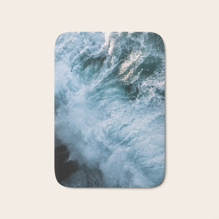 Wave in Ireland during sunset - Oceanscape Bath Mat Gallery Image 1