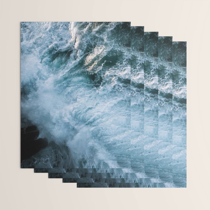 Wave in Ireland during sunset - Oceanscape Wrapping Paper Gallery Image 3