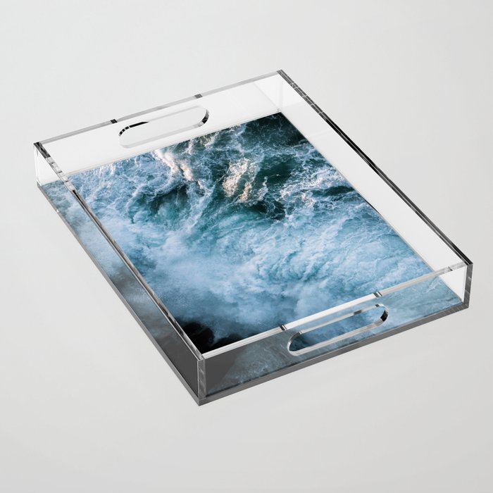 Wave in Ireland during sunset - Oceanscape Acrylic Tray Gallery Image 1