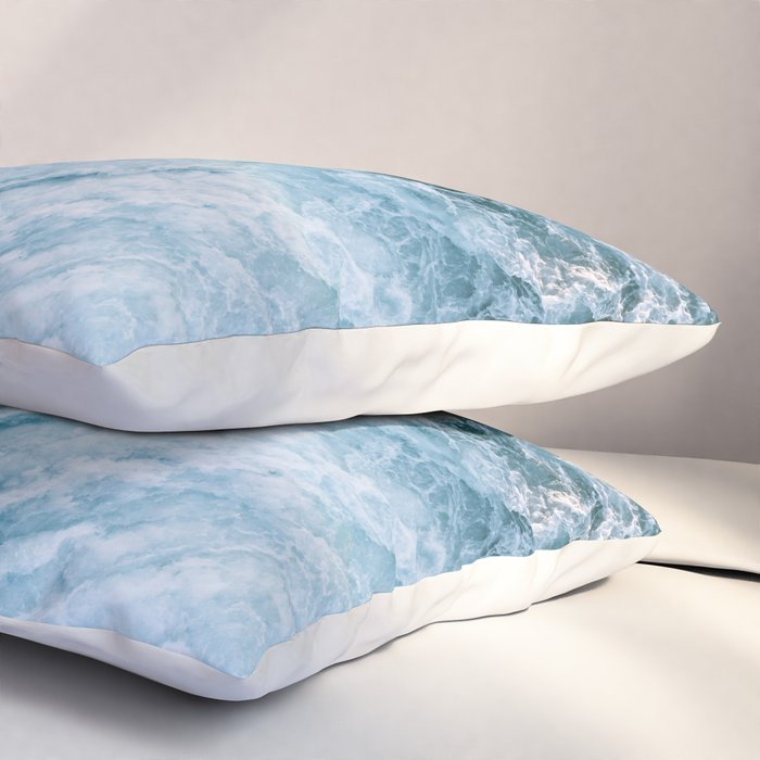 Wave in Ireland during sunset - Oceanscape Pillow Sham Gallery Image 3