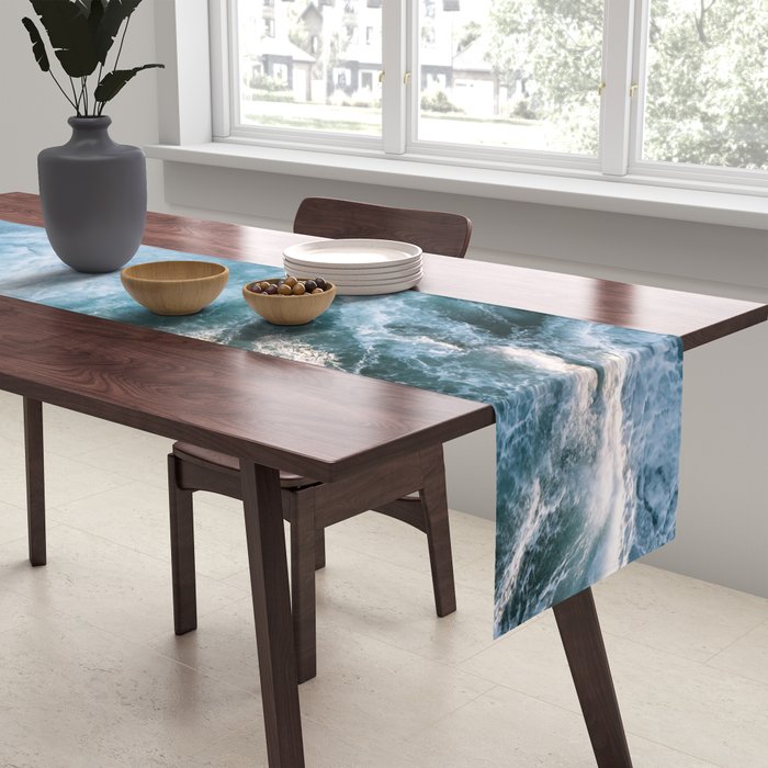 Wave in Ireland during sunset - Oceanscape Table Runner Gallery Image 2