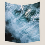 Wave in Ireland during sunset - Oceanscape Wall Tapestry Gallery Image 4
