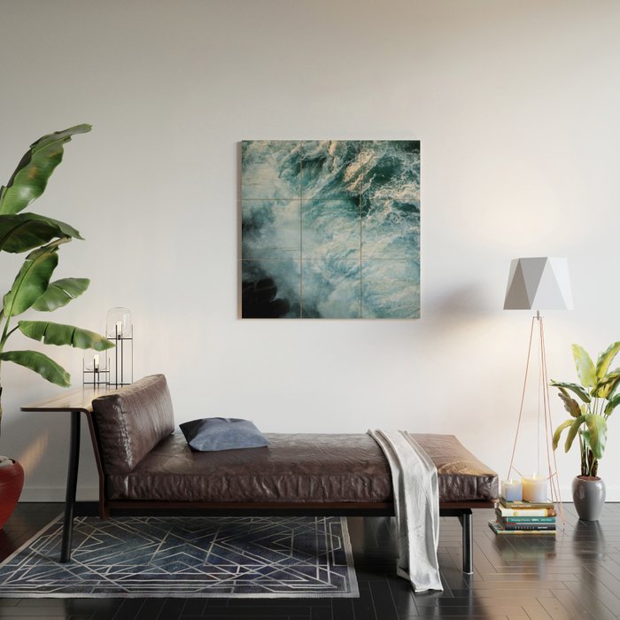 Wave in Ireland during sunset - Oceanscape Wood Wall Art Gallery Image 2