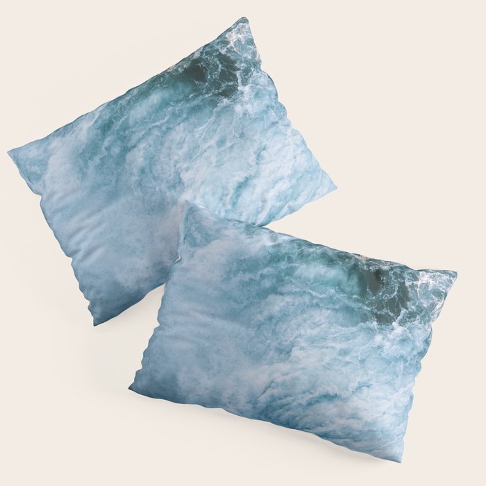 Wave in Ireland during sunset - Oceanscape Pillow Sham Gallery Image 1