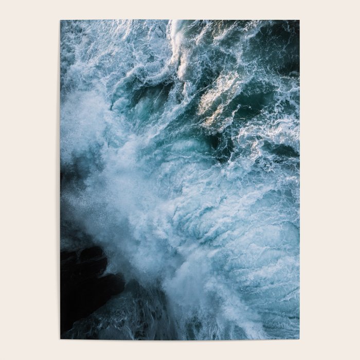 Wave in Ireland during sunset - Oceanscape Poster Gallery Image 1