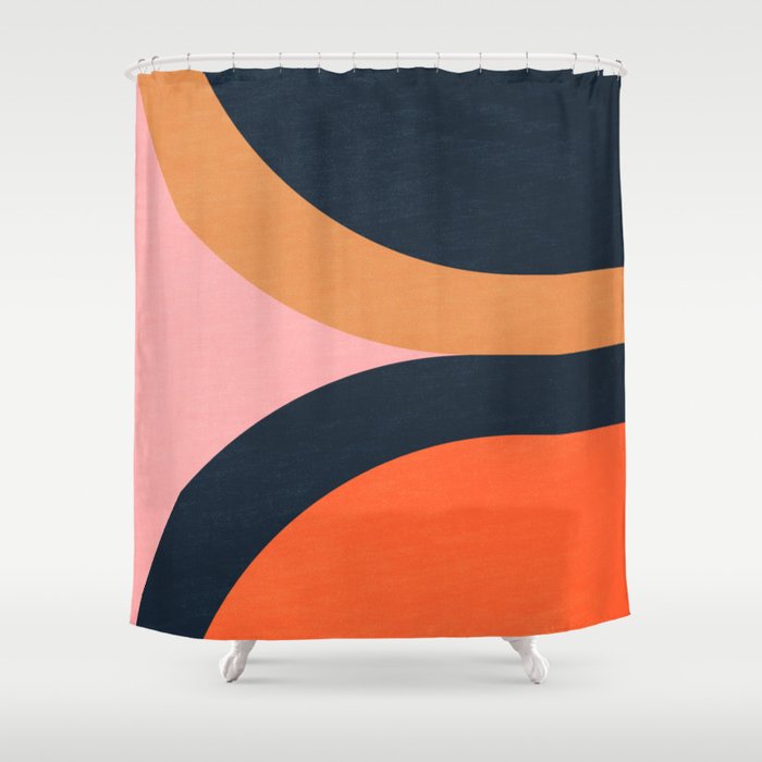 Mallorca: Bauhaus Abstraction 02 Shower Curtain Gallery Image 1