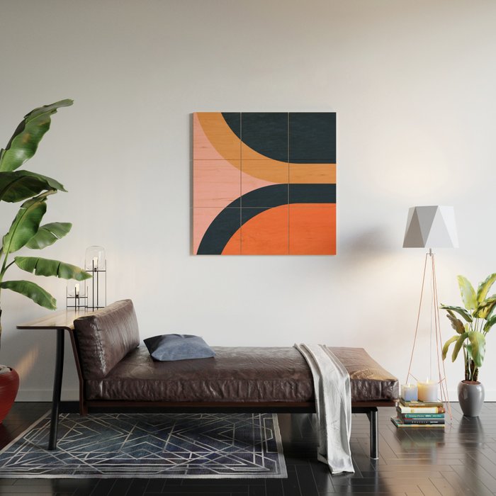 Mallorca: Bauhaus Abstraction 02 Wood Wall Art Gallery Image 2