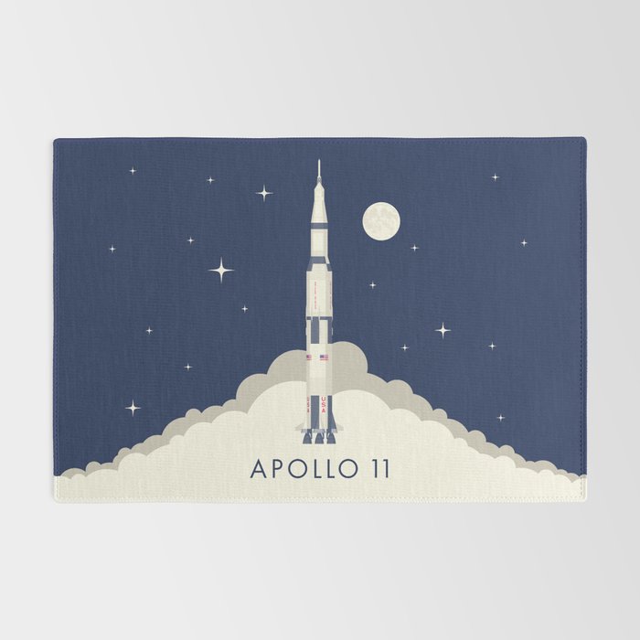 Apollo 11 Space - Saturn Rocket A Rug Gallery Image 2