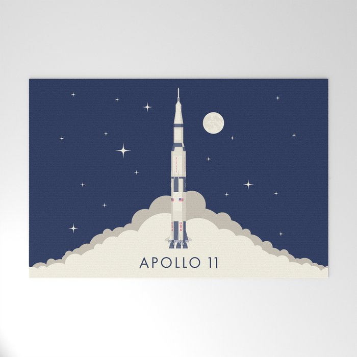 Apollo 11 Space - Saturn Rocket A Welcome Mat Gallery Image 1