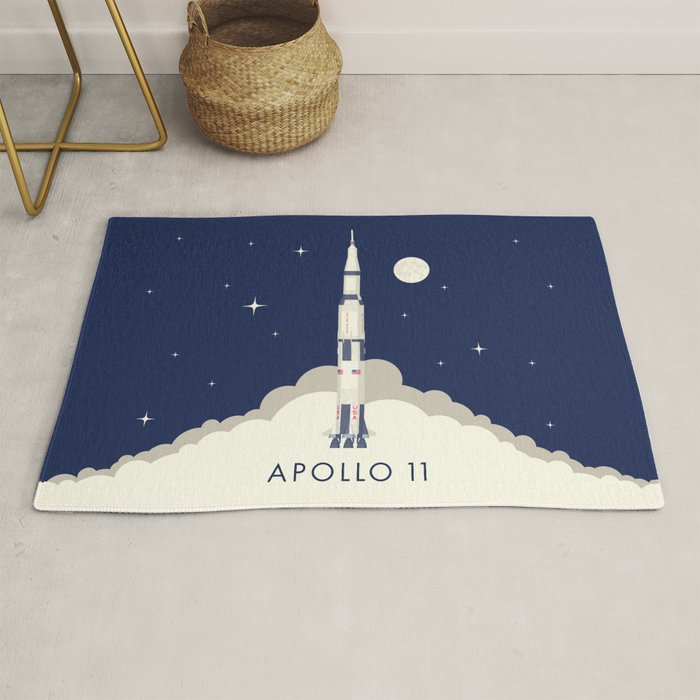 Apollo 11 Space - Saturn Rocket A Rug Gallery Image 1