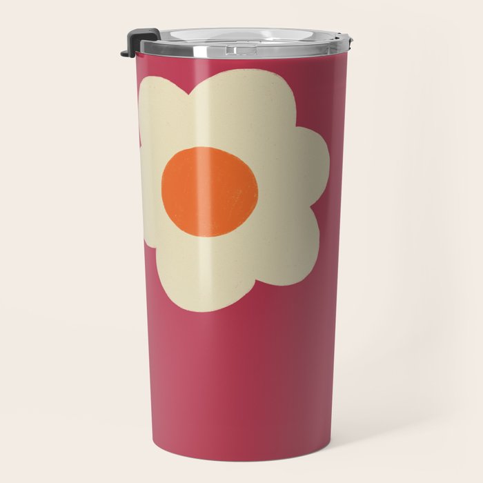 Magenta flower Travel Mug Gallery Image 3