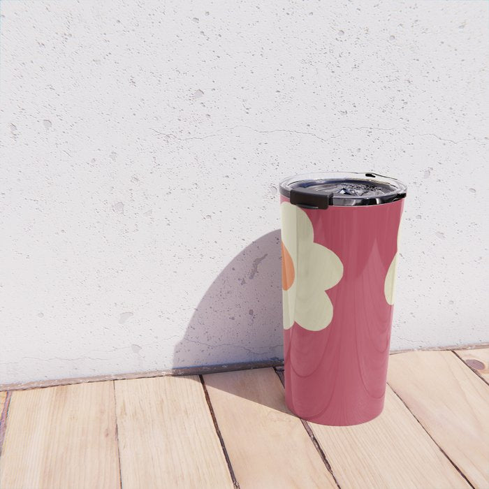 Magenta flower Travel Mug Gallery Image 4