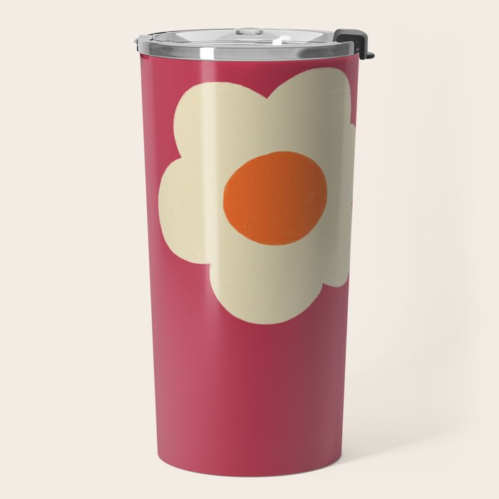 Magenta flower Travel Mug Gallery Image 2
