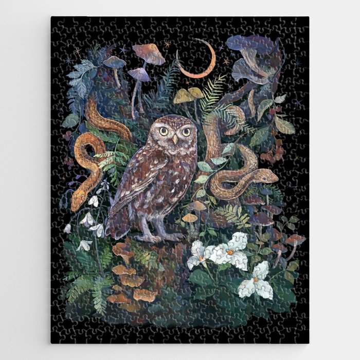 Owl and Snakes Mushroom forest Jigsaw Puzzle Gallery Image 1