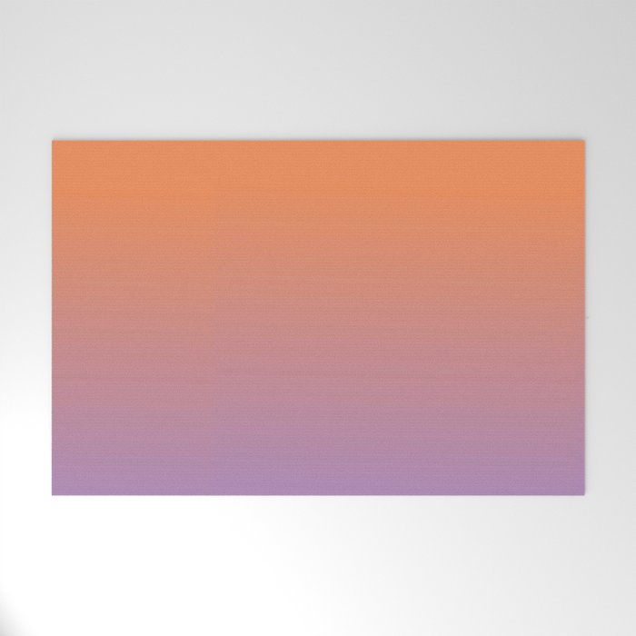 OMBRE ORANGE PURPLE PASTEL COLOR Welcome Mat Gallery Image 1