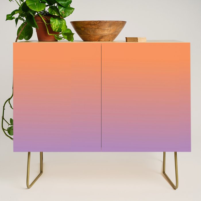 OMBRE ORANGE PURPLE PASTEL COLOR Credenza Gallery Image 1