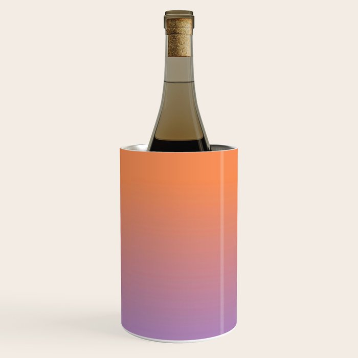 OMBRE ORANGE PURPLE PASTEL COLOR Wine Chiller Gallery Image 1