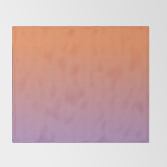 OMBRE ORANGE PURPLE PASTEL COLOR Throw Blanket Gallery Image 2