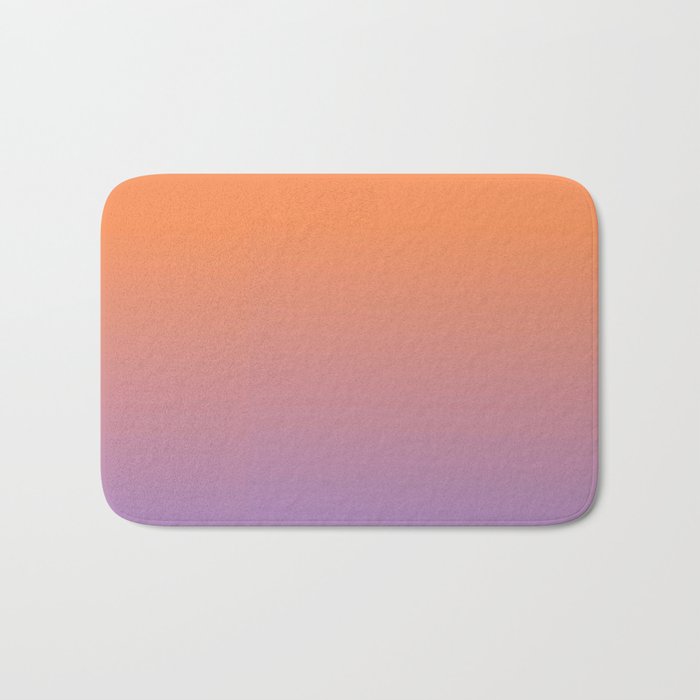 OMBRE ORANGE PURPLE PASTEL COLOR Bath Mat Gallery Image 1