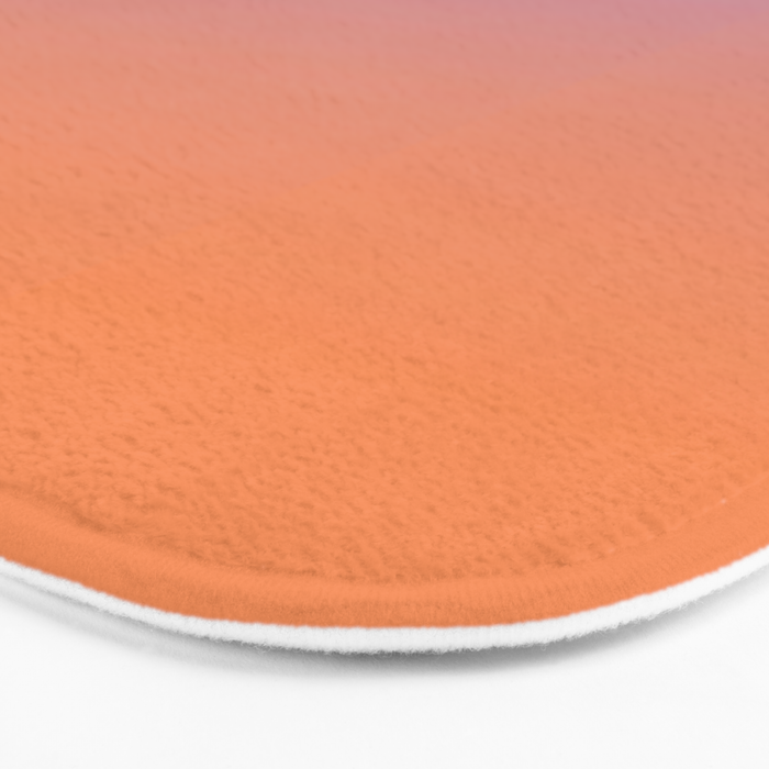 OMBRE ORANGE PURPLE PASTEL COLOR Bath Mat Gallery Image 3