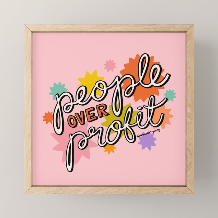 People Over Profit Mini Art Print Gallery Image 1