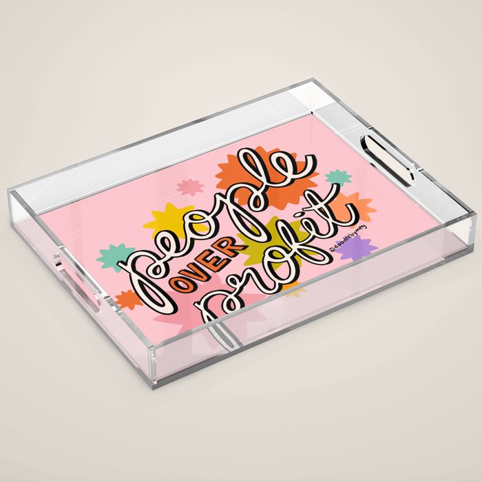 People Over Profit Acrylic Tray Gallery Image 1