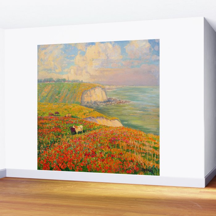 Václav Radimský (1867-1946) Normandy coast in bloom Impressionist Landscape Painting Bright Colors Wall Mural Gallery Image 2