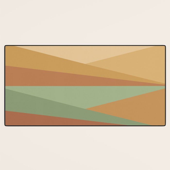 Geometric Triangles XII Earthy Rustic Desk Mat Gallery Image 3