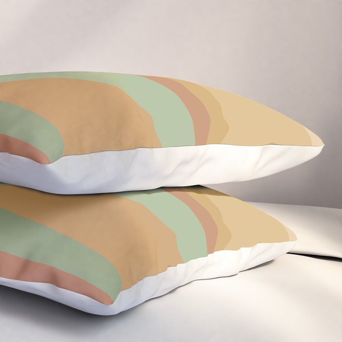 Geometric Triangles XII Earthy Rustic Pillow Sham Gallery Image 3