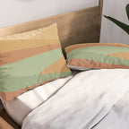 Geometric Triangles XII Earthy Rustic Pillow Sham Gallery Image 2