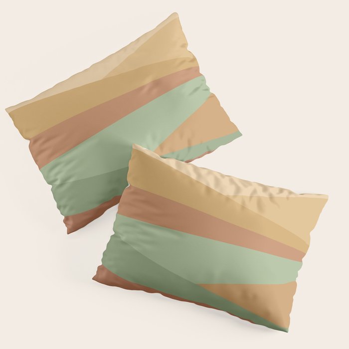 Geometric Triangles XII Earthy Rustic Pillow Sham Gallery Image 3