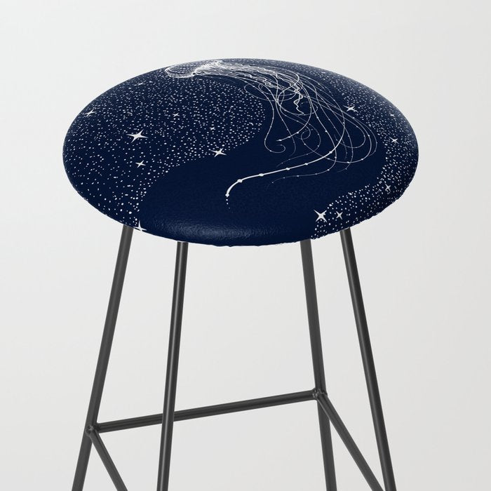 starry jellyfish Stool Gallery Image 2