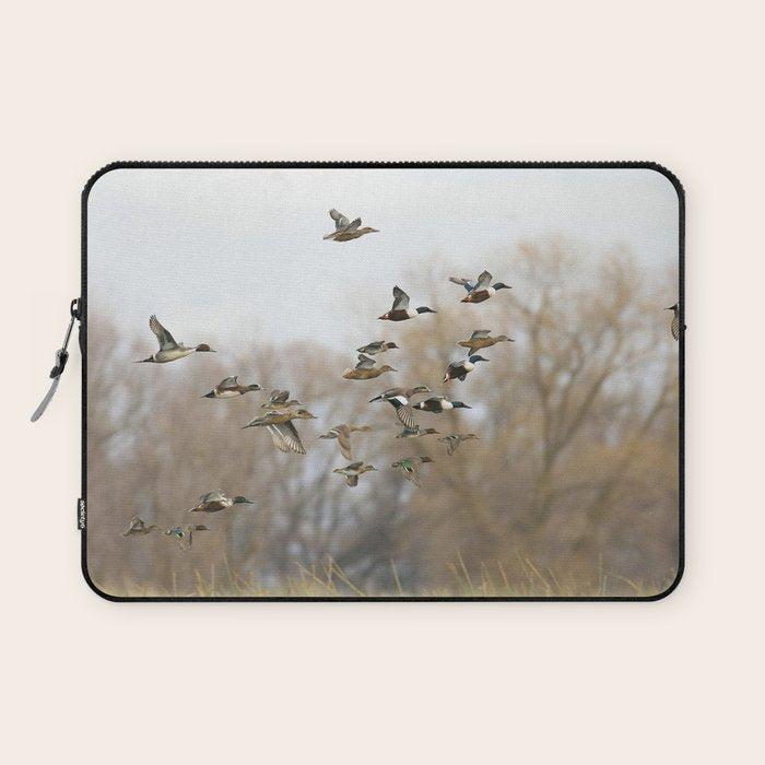 Ducks in Autumn Flight Laptop Sleeve Gallery Image 1