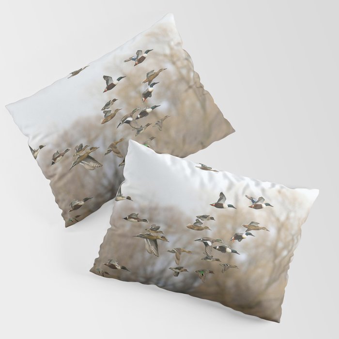 Ducks in Autumn Flight Pillow Sham Gallery Image 3