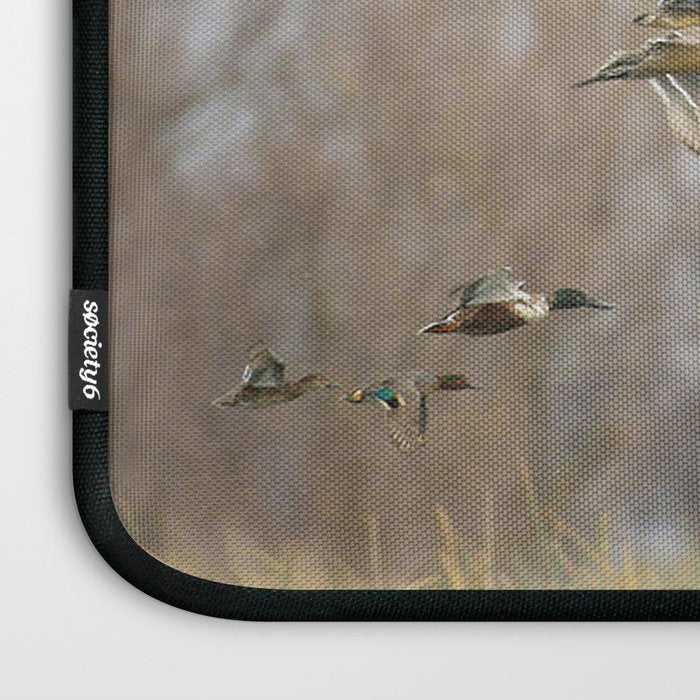Ducks in Autumn Flight Laptop Sleeve Gallery Image 3