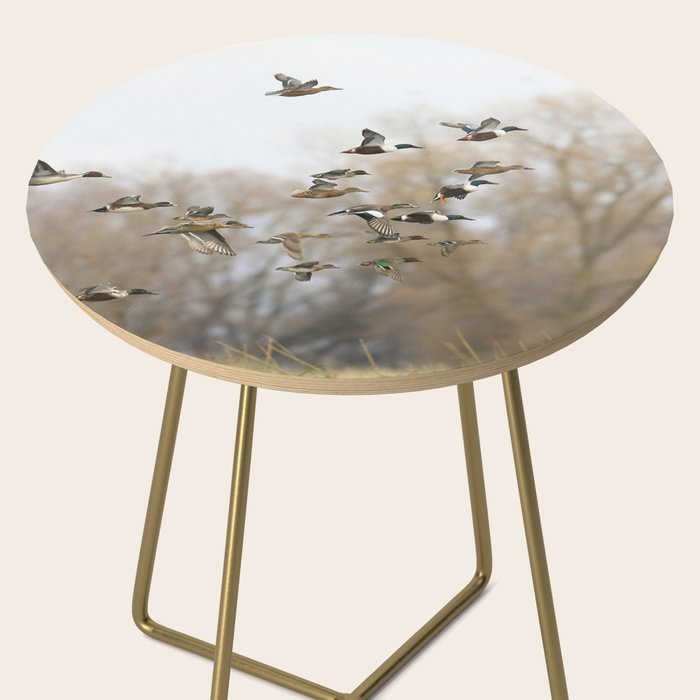 Ducks in Autumn Flight Side Table Gallery Image 2
