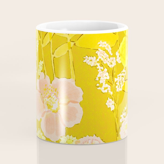 Grandma's Flowers (Yellow) Coffee Mug Gallery Image 4