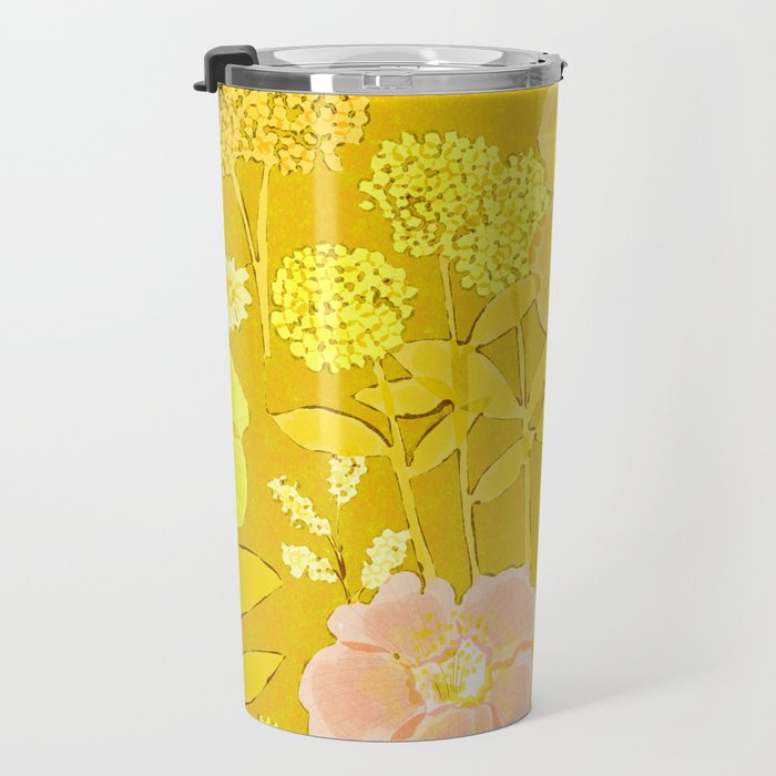 Grandma's Flowers (Yellow) Travel Mug Gallery Image 3