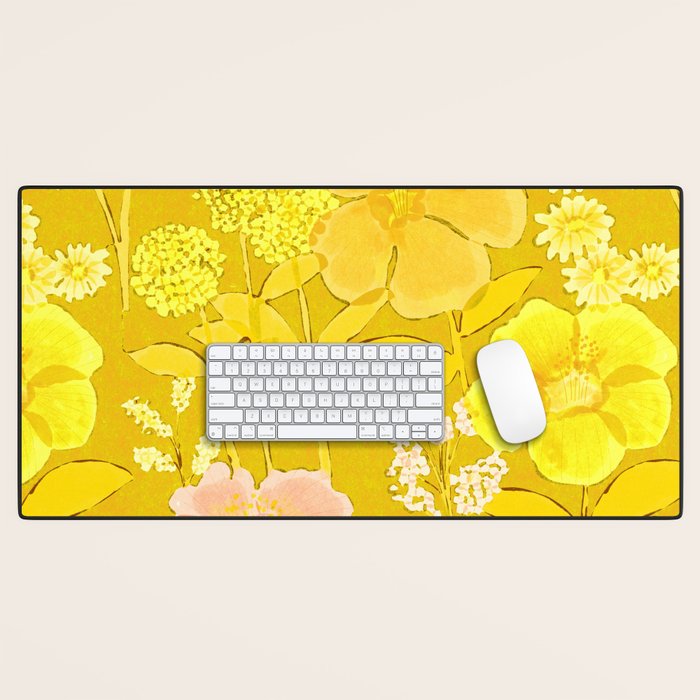 Grandma's Flowers (Yellow) Desk Mat Gallery Image 1