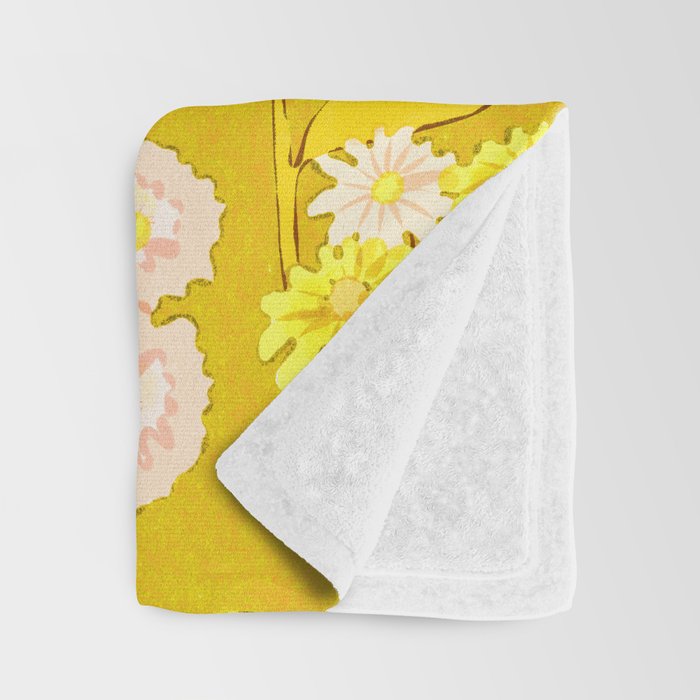 Grandma's Flowers (Yellow) Throw Blanket Gallery Image 3