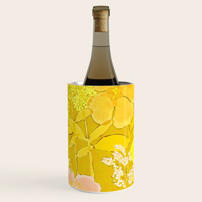 Grandma's Flowers (Yellow) Wine Chiller Gallery Image 1