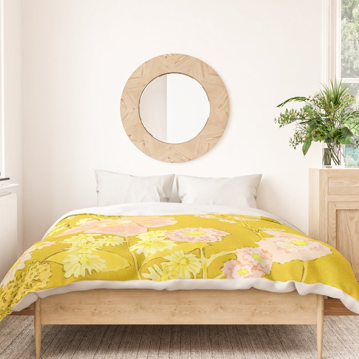 Grandma's Flowers (Yellow) Duvet Cover Gallery Image 3