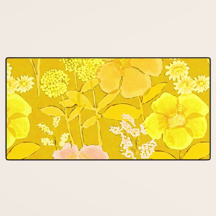 Grandma's Flowers (Yellow) Desk Mat Gallery Image 3