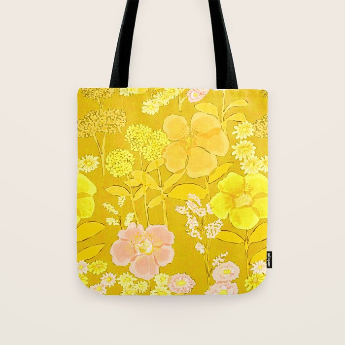Grandma's Flowers (Yellow) Tote Bag Gallery Image 1