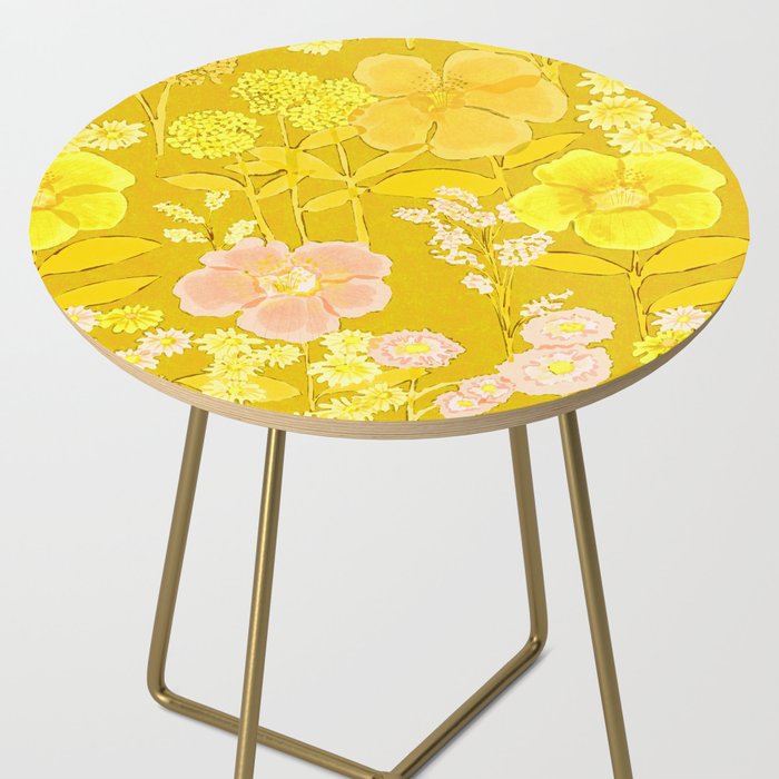 Grandma's Flowers (Yellow) Side Table Gallery Image 2